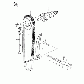CAMSHAFT/CHAIN/TENSIONER ('80 D1)