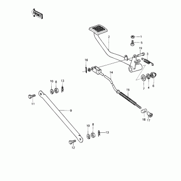 BRAKE PEDAL/TORQUE LINK ('80 D1)