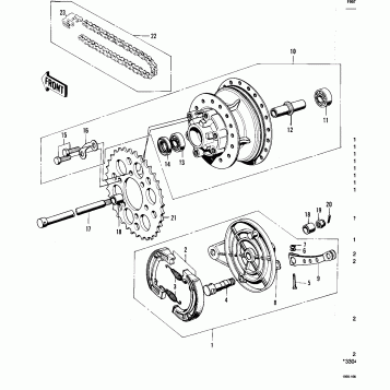 REAR HUB/BRAKE/CHAIN