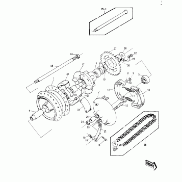 REAR HUB/BRAKE/CHAIN
