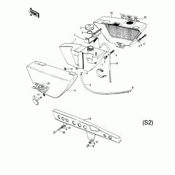 SIDE COVERS/OIL TANK/CHAIN COVER (S2)