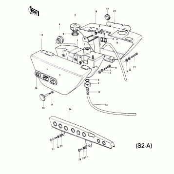 SIDE COVERS/OIL TANK/CHAIN COVER (S2-A)