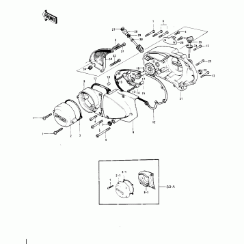 ENGINE COVERS ('74-'75 S3/S3-A)