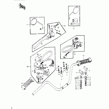 HANDLEBAR ('74-'75 S3/S3-A)