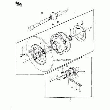 FRONT HUB ('74-'75 S3/S3-A)