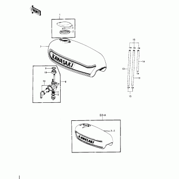 FUEL TANK ('74-'75 S3/S3-A)