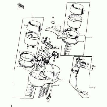 METERS/IGNITION SWITCH ('74-'75 S3/S3-A)