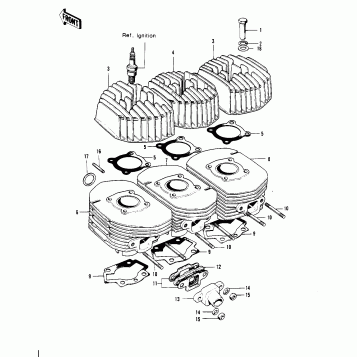 CYLINDER HEADS/CYLINDERS ('76-'78 A3/A4/