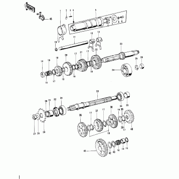 TRANSMISSION/CHANGE DRUM ('76-'78 A3/A4/