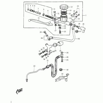 FRONT MASTER CYLINDER (KH400-A3/A4)