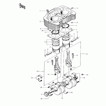 CYLINDER/PISTONS/CRANKSHAFT