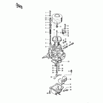 CARBURETOR PARTS (KZ400-A1)