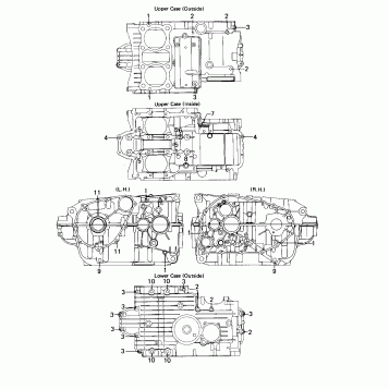 CRANKCASE BOLT & STUD PATTERN