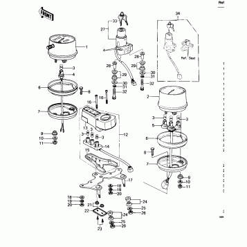 METERS/IGNITION SWITCH(KZ400-B2)