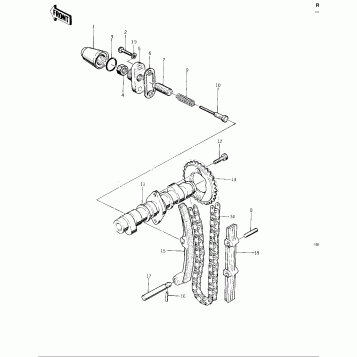 CAMSHAFT ('74 -'75 KZ400/KZ400D)