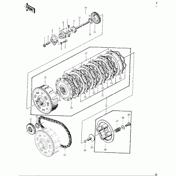 CLUTCH ('74 -'75 KZ400/KZ400D)