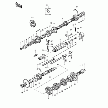 TRANSMISSION/CHANGE DRUM ('74 -'75