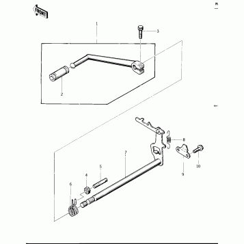 GEAR CHANGE MECHANISM ('74 -'75 KZ400/KZ