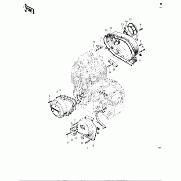ENGINE COVERS ('74 -'75 KZ400/KZ400D)