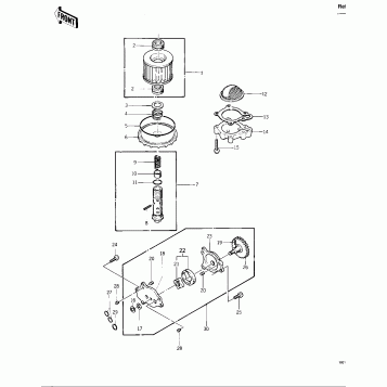 OIL PUMP/OIL FILTER ('74 -'75 KZ400/KZ40