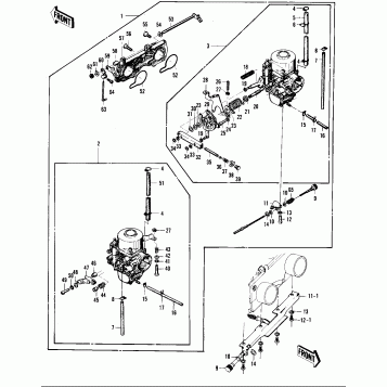 CARBURETOR ASSY ('74 -'75 KZ400/KZ