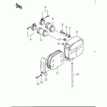 AIR CLEANER ('74 -'75 KZ400/KZ400D)