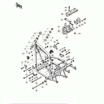 FRAME/FRAME FITTINGS ('74 -'75 KZ4