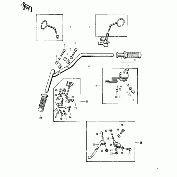 HANDLEBAR ('74 -'75 KZ400/KZ400D)