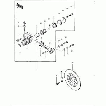 FRONT BRAKE ('74 -'75 KZ400/KZ400D)