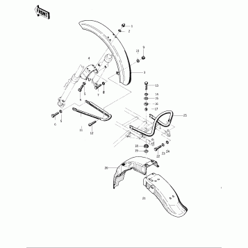 FENDERS ('74 -'75 KZ400/KZ400D)