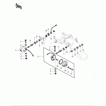 TURN SIGNALS ('74 -'75 KZ400/KZ400D)