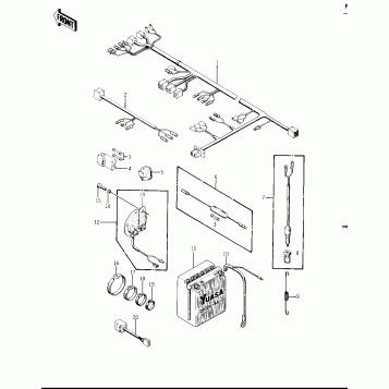 CHASSIS ELECTRICAL EQUIPMENT ('74 -'75 K
