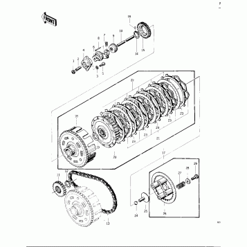 CLUTCH ('76 -'77 KZ400 - D3/D4)