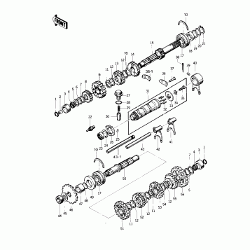 TRANSMISSION/CHANGE DRUM ('76 -'77
