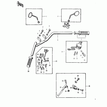HANDLEBAR ('76 -'77 KZ400 - D3/D4)