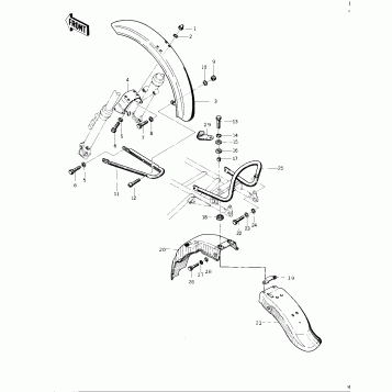 FENDERS ('76 -'77 KZ400 - D3/D4)