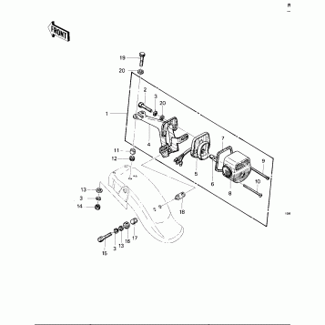 TAILLIGHT ('76 -'77 KZ400 - D3/D4)