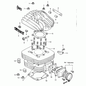 CYLINDER HEAD/CYLINDER/REED VALVE
