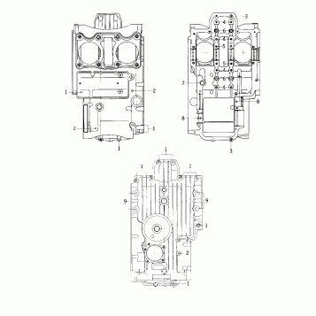 CRANKCASE BOLT & STUD PATTERN ('75 S)