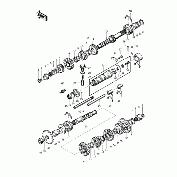 TRANSMISSION/CHANGE DRUM ('75 S)