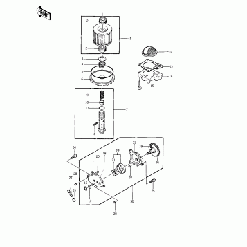 OIL PUMP/OIL FILTER ('75 S)