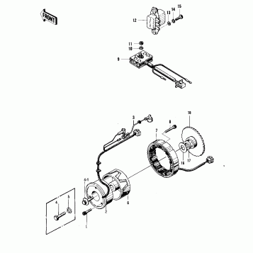 GENERATOR/REGULATOR/RECTIFIER ('75 S)