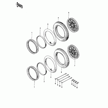 WHEELS/TIRES ('75 S)