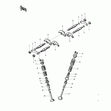 ROCKER ARMS/VALVES ('76-'77 S2/S3)