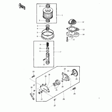 OIL PUMP/OIL FILTER ('76-'77 S2/S3)