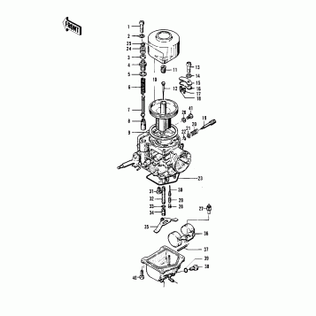 CARBURETOR PARTS (KZ400-S2)