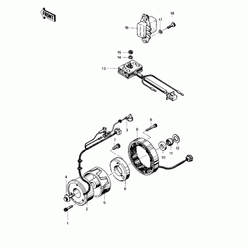 GENERATOR/REGULATOR/RECTIFIER ('76-'77 S