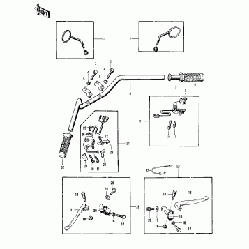 HANDLEBAR ('76-'77 S2/S3)