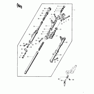 FRONT FORK ('76-'77 S2/S3)