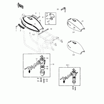 FUEL TANK ('76-'77 S2/S3)